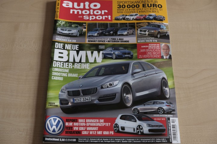 Deckblatt Auto Motor und Sport (12/2007)